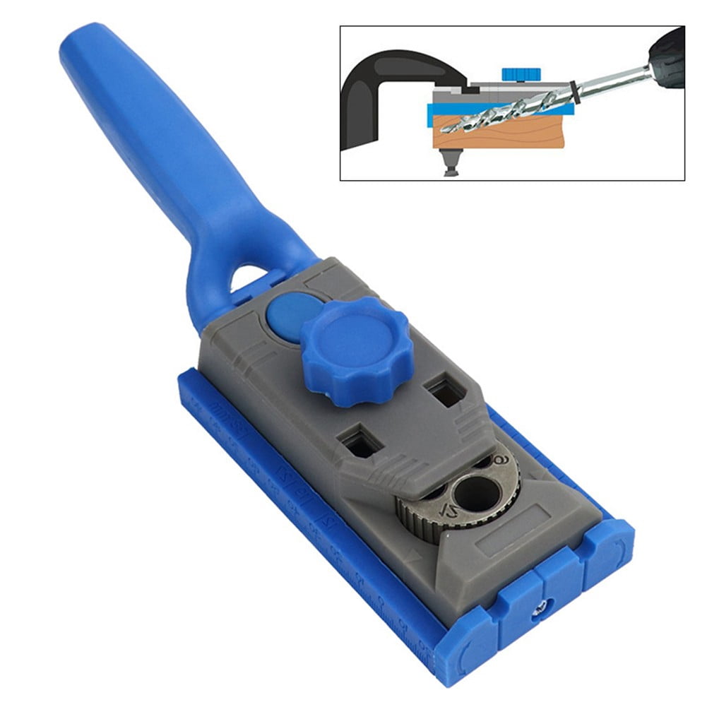 Woodworking Pocket Hole Jig Drill Locator Pilot Wood Drilling Dowelling Hole