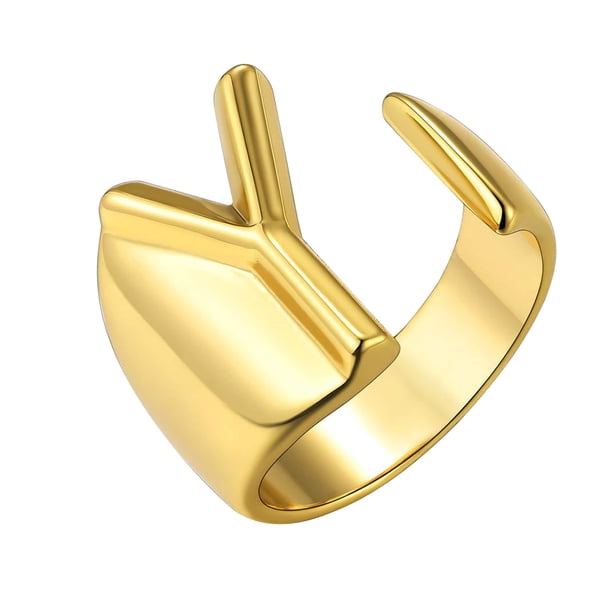 Anillo de moda para mujer, anillo de pareja, anillo de apertura de 26 letras, joyería Wmkox8yi sjalhkljlk2524