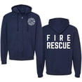 thumbnail image 6 of Fire Dept. Fire Rescue Full Zip Hoodie Firefighter Warm Double Side Hooded Zipper Sweatshirt for Men & Women (Black, XX-Large), 6 of 11
