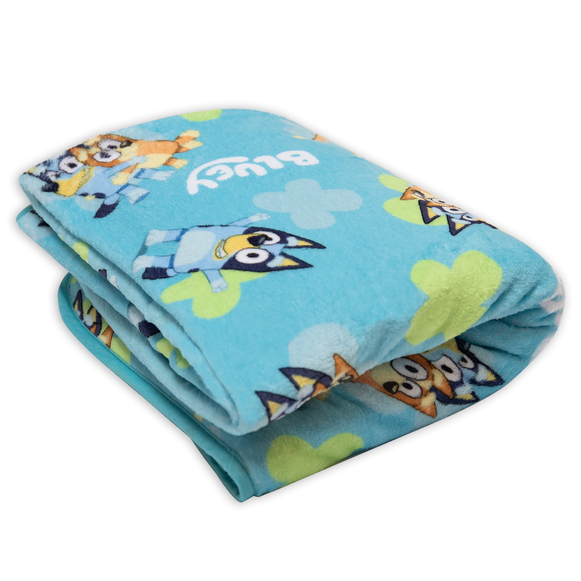 Bluey Plush Toddler Blanket Light Blue, 40" x 50", Boy or Girl