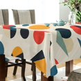 thumbnail image 5 of Yayeee Tablecloths 54" x 54" Rectangle Wrinkle Resistant Party Table Cover, Red Geometric, 5 of 8