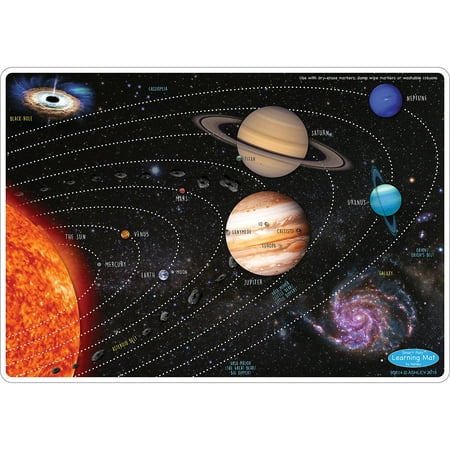 Ashley Smart Poly Dry Erase Solar System Chart, 13" x 9.5" (ASH 95014)