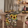 thumbnail image 2 of Table Runners 90 Inches Long Dress Scarves, Yellow Sunflowers Farmhouse Coffee/Dining/Kitchen Table Runner for Living Room, Western Star Brown Farmhouse Plaid 13x90 Inch, 2 of 9