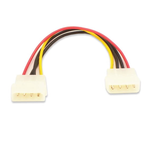 4 Pin Molex Male to a 4 Pin Molex Male Power Cable 6in