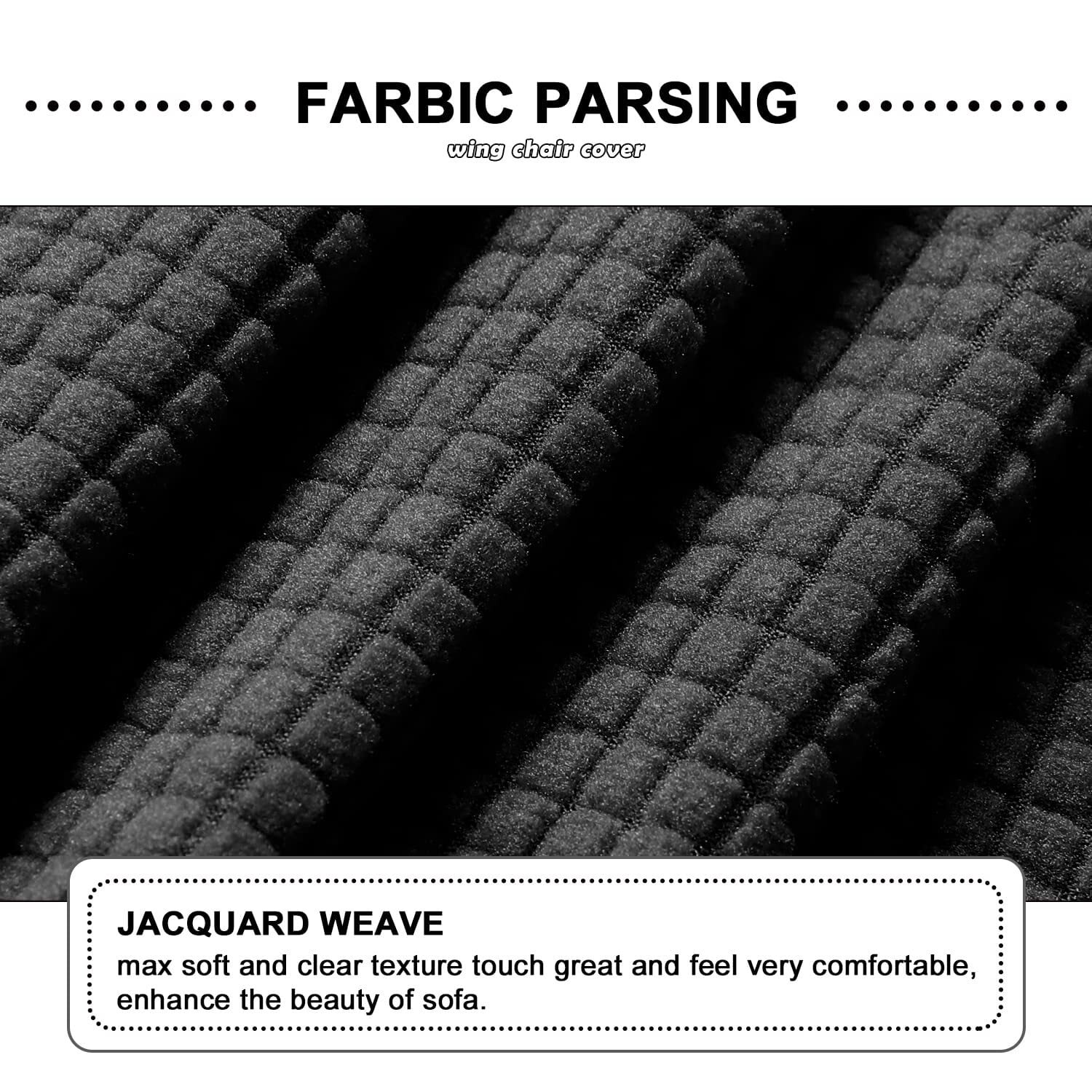 BH-JJSMGS Jacquard Chaise Lounge Cover,Modern Polar Fleece sectional Sofa slipcover,Stretch Left/Right Armchair Cover for loveseat L Shaped Sofa