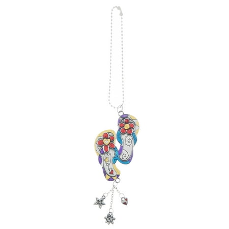 Sterling Silver Flip Flop Charm - Colored Flip Flops Car Charm by Ganz