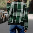 thumbnail image 5 of Vinsonshop Women Bomber Jacket Flight Jacket Women Plaid Jacket Womens Zip Up Jacket Womens Jackets Casual Windbreaker Jacket Women Lightweight Jacket Women Green XL, 5 of 8