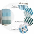 thumbnail image 5 of Small Stall Shower Curtain 36x72 Inch Narrow Half Size Colorful Stripe Bath Curtains Bathroom Decor Modern Teal Blue Green Vertical Striped Waterproof Fabric Shower Curtain Set with Hooks 36 Inch, 5 of 6
