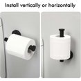 thumbnail image 3 of UBIUO Black Toilet Paper Holder, Bathroom Tissue Holder Paper Roll SUS 304 Stainless Steel Wall Mount Matte Black, A2175S12-BK, 3 of 4