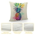 thumbnail image 4 of JEUXUS  Colorful Splash-Ink Painting Abstract Fresh Fruit Pineapple  Throw Pillow Case Cushion Cover Home Office Decorative Square, 4 of 5