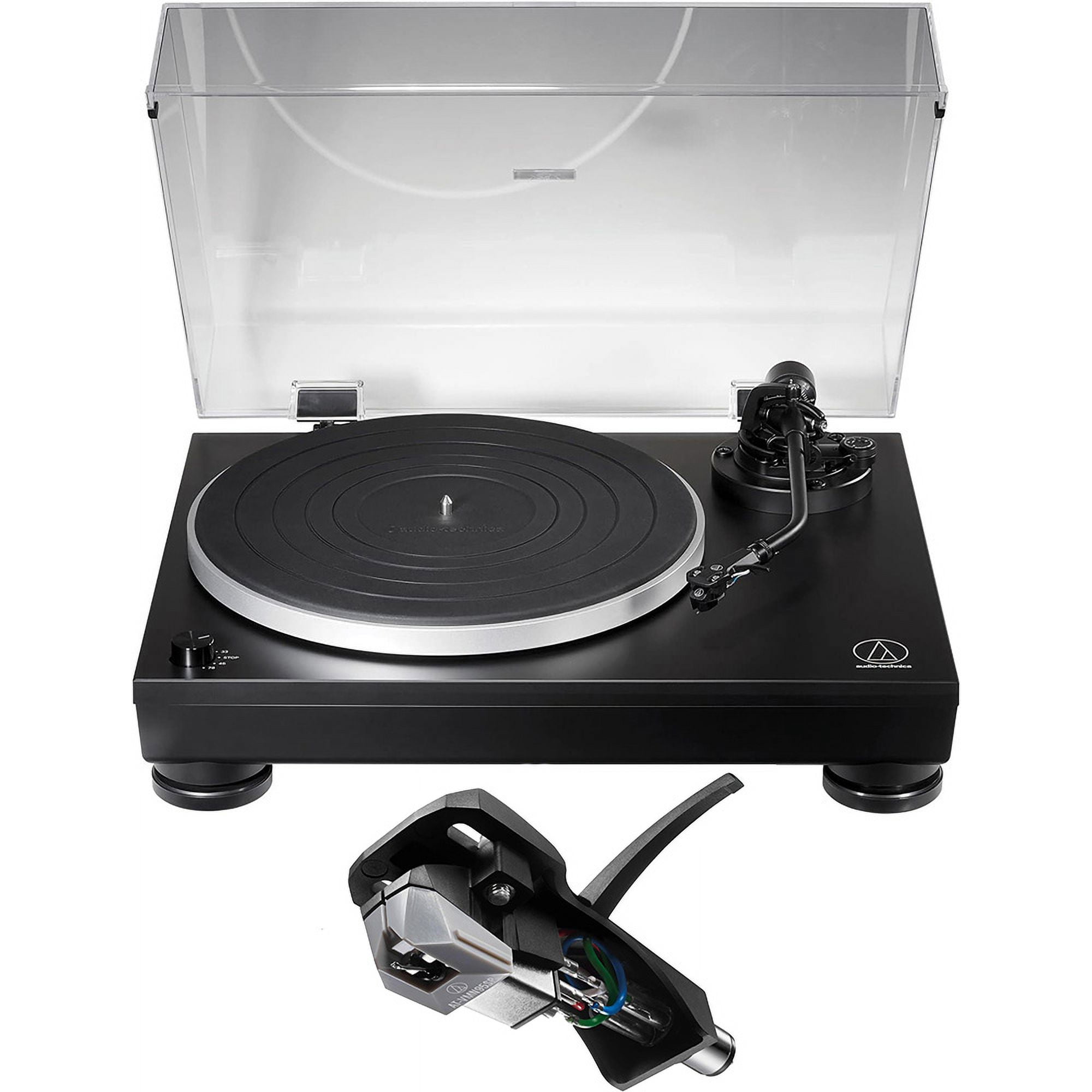 Audio Technica AT-LP5X 3-Speed Fully Manual Direct Drive Turntable with an Audio Technica AT-VM95SP-H Dual Moving Magnet Cartridge and Headshell (2020)