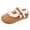 Brown, variant on Bxsruta Girls Mary Janes Fluffy Faux Shearling Lined Flat Shoes Buckle Strap Casual Walking Shoes