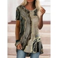thumbnail image 3 of Gvmfive Women T Shirts Short Sleeve Loose Printed Summer Tops, 3 of 4