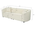 thumbnail image 5 of Christopher Knight Home 87" Curved Contemporary Boucle Sofa in Plush Seating, Streamlined Design Durable Frame, Beige, 5 of 7