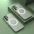 thumbnail image 1 of Matte Frosted For Magsafe Magnetic Wireless Charging Case For Samsung Galaxy S24 S23 S22 S21 Ultra Plus FE Shockproof Hard Cover LightGreen For S24Plus, 1 of 6