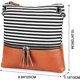 thumbnail image 5 of Bolso bandolera ligero de piel sintética de lona mediana con borla para mujer, 5 of 5