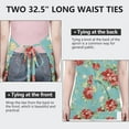 thumbnail image 6 of Pioneer Flower Floral Print Pattern Apron-Garden Aprons for Women with Pockets-Cotton Linen Waterproof Kitchen Cooking Gardening Aprons Adjustable for Kitchen,Cooking,BBQ and Salon 33x27 Inch, 6 of 7