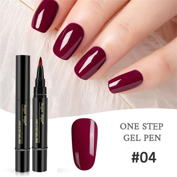 Gel de uñas transparente para esculpir uñas, 1 unidad, 3 en 1, para pintar uñas, gel, bolígrafo, paso a paso, para usar gel, pincel de uñas de 5 ml.