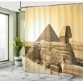 thumbnail image 5 of Ambesonne Vintage Shower Curtain, Egptian Pyramids, 69"Wx75"L, Sand Brown, 5 of 5