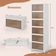 thumbnail image 3 of Costway 6-Tier Stackable Plastic Storage Bins Storage Bin Organizer with Lids & Doors, 3 of 10