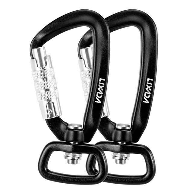 Clip de mosquetón Lixada 2pcs Clip de mosquetón giratorio 360 ° Mosquetón giratorio giratorio Pequeñ Lixada Clip de mosquetón