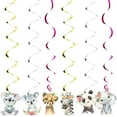 thumbnail image 3 of 12PCS Girl Wild One Hanging Swirls Ceiling Streamers Decorations, for Jungle Safari Animal Birthday Party Decorations Baby Shower Supplies$$Electronics Accessories, 3 of 5