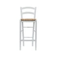 thumbnail image 5 of Linon Marica 28" Bar Stools, Classic White Finish with Handwoven Rush Seat, Set of 2, 5 of 16
