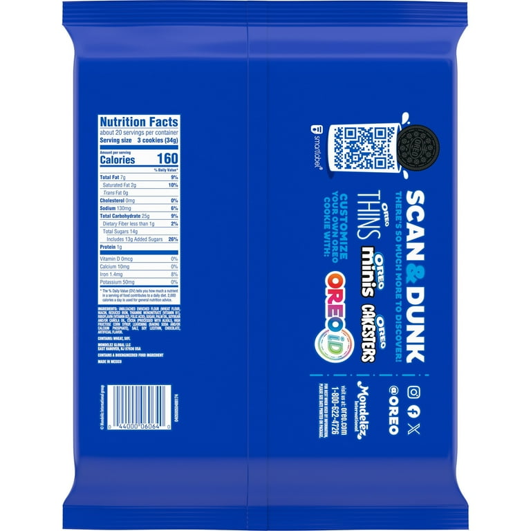 Oreo Chocolate Sandwich Cookies, Party Size, 24.16 oz