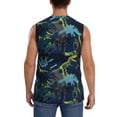 thumbnail image 4 of Balery Cartoon Dinosaur Camisetas sin mangas para hombre, absorbe la humedad y protege contra el mal olor.-3X-Large, 4 of 7