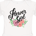 thumbnail image 4 of Inktastic Flower Girl Hand Lettering with Flowers Illustration Girls Long Sleeve Baby Bodysuit, 4 of 5