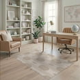 thumbnail image 2 of ODIKA 4'x6' Beige Cream Modern Botanical Striped Washable Area Rug Contemporary Oval Motif Leaf Branch Dotted for Home Office, Under Desk, Non-Slip Chair-Friendly, Flatwoven, 2 of 6