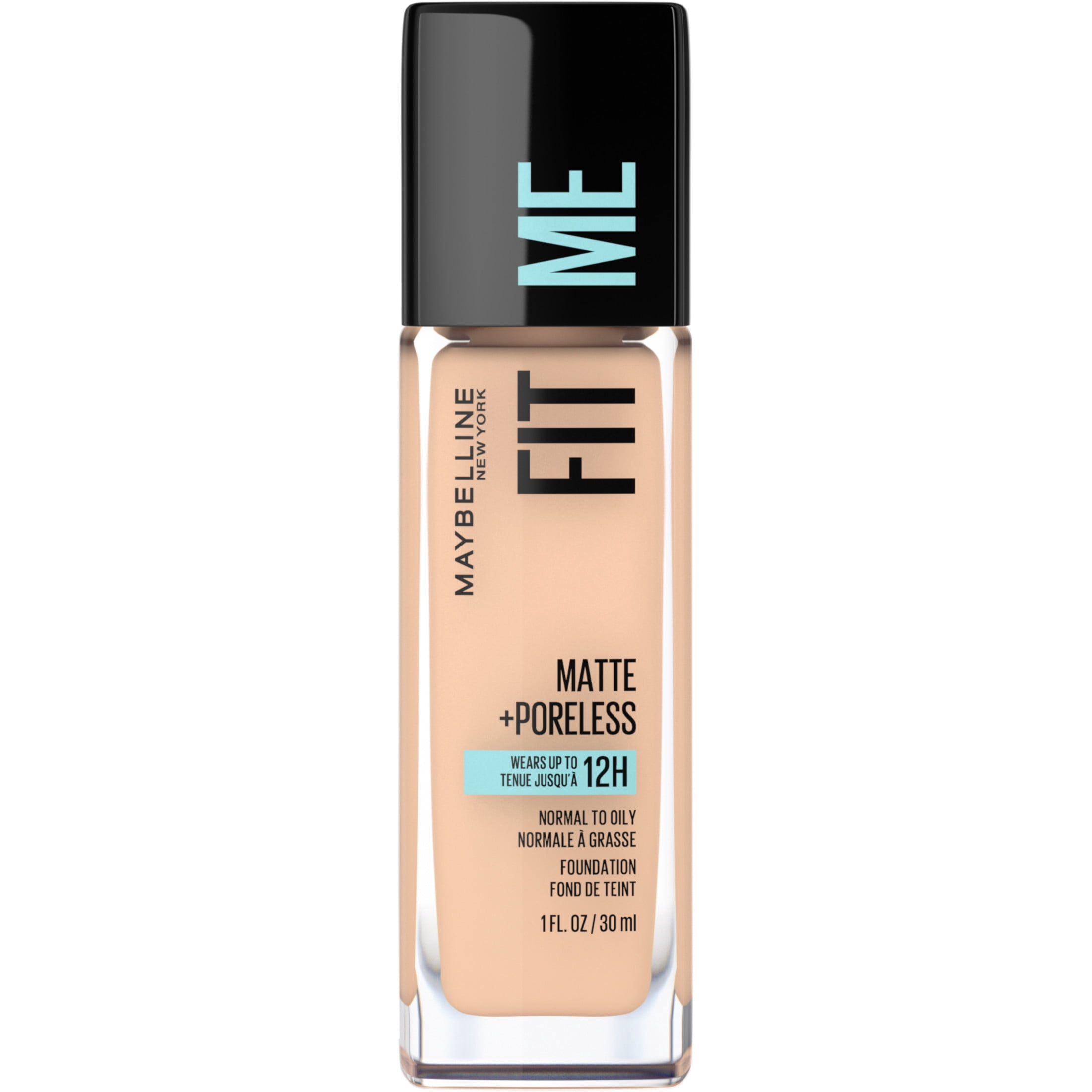 (2 pack) Maybelline Fit Me Matte + Poreless Liquid Foundation Makeup, Soft Sand, 1 oz