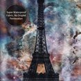 thumbnail image 6 of Paris Eiffel Tower Shower Curtain Bathroom Decor Waterproof Starry Night View Bathroom Curtains Shower Set with 12 Hooks, 72×72 in, 6 of 7