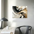 thumbnail image 4 of ONETECH Abstract Canvas Wall Art, Abstract Watercolor Art Prints, Modern Black and White Abstract Style Artwork for Living Room, Hallway, Minimalist Abstract Canvas Prints for Office, Bedroom, 4 of 5