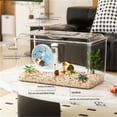 thumbnail image 7 of Acrylic Hamster Cage Breathable Transpet Tank with Running Wheel, 7 of 7