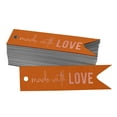 thumbnail image 1 of Inkdotpot Pack Of 100 Made With Love Text Favor Paper Tags Craft Real Rose Gold Foil Hang Tags, 1 of 6