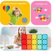 Magnetic Tiles 100 PCS , Educational Magnet BuildingToys, Magnet Puzzles Stacking Blocks for Boys Girls