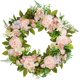 thumbnail image 1 of Corona de hortensia con peonías florecientes grandes, corona para puerta hecha a mano para decoración de pared del hogar (guirnalda de peonías) Adepaton CJWUS-3905, 1 of 9