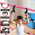 thumbnail image 4 of Pink Adjustable Gymnastics Bar for Kids | Folding Horizontal Junior Training Bars Indoor Outdoor, 4 of 8
