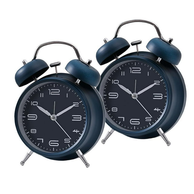 Reloj Despertador Mecánico Retro Doble Campana Perfecl Azul Temporizador mecánico de alarma