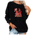 thumbnail image 1 of Fashion Womens Print Round-Neck Pullover Tops Long Sleeve Comfortable Blouse Sweatshirt, 1 of 1