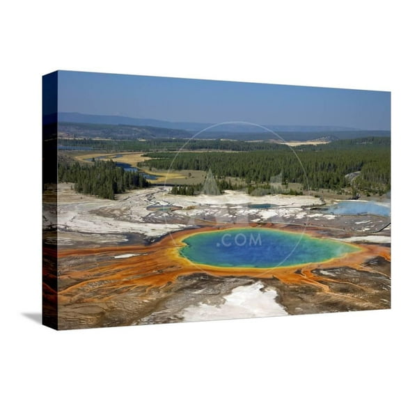 Grand Prismatic Spring, Midway Geyser Basin, Yellowstone Natl Park, UNESCO Site, Wyoming, USA, Scenic Seasons World Culture Stretched Canvas Wall Art by Peter Barritt Sold by Art.Com