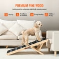 thumbnail image 4 of KFFKFF Pet Access Ramp, Collapsible Canine Ramp for Bed, Modifiable Pet Ramp for Tiny, Big, Senior Dogs & Felines, Timber Animal Ramp with 39.3" Extended Ramp, Adjustable from 15" to 22", 4 of 9