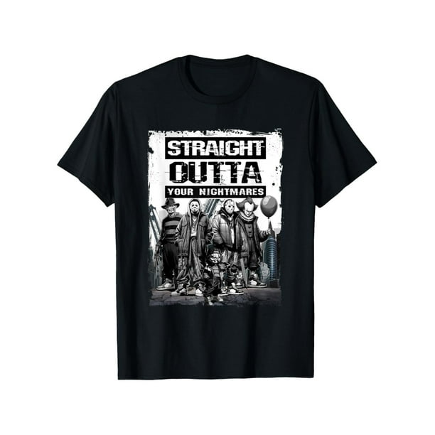Cotton Short Sleeve Crewneck Oversized Breathable Casual Tops Tees Shirts with Horror Movie Characters Printed Comfy Wear for Men - graphic tees