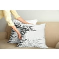 thumbnail image 3 of Ambesonne Asian Themed Throw Pillow Cover 2 Pack, Monochrome Art Leaves, 16", White and Black, 3 of 6