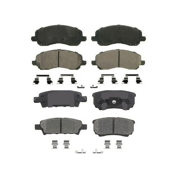 Brake Pad Set - Compatible with 2007 - 2017 Jeep Compass 2008 2009 2010 2011 2012 2013 2014 2015 2016