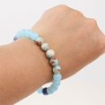thumbnail image 3 of Beaded Bracelets for Men Women, Natural Stone Crystal Beads Bracelet - Natural Gemstone Stretch Beaded Jewelry with 8mm Round Beads - For Daily Unisex Wear & Gift Giving, 3 of 4