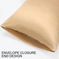 thumbnail image 4 of PiccoCasa Luxury Satin Pillowcases Silky Pillow Cover Set of 2, Queen Caramel, 4 of 6