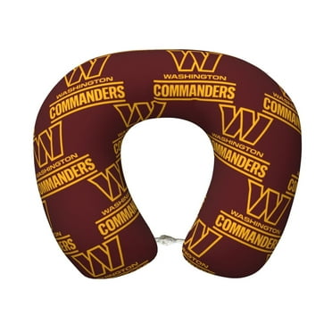 Commanders Football Logo Memory Foam Travel Pillow, Comfortable U-shaped Pillow, Head and Neck Support Airplane Pillow, Suitable For Travel, Car, Home, Office,Removable Cover for Washing