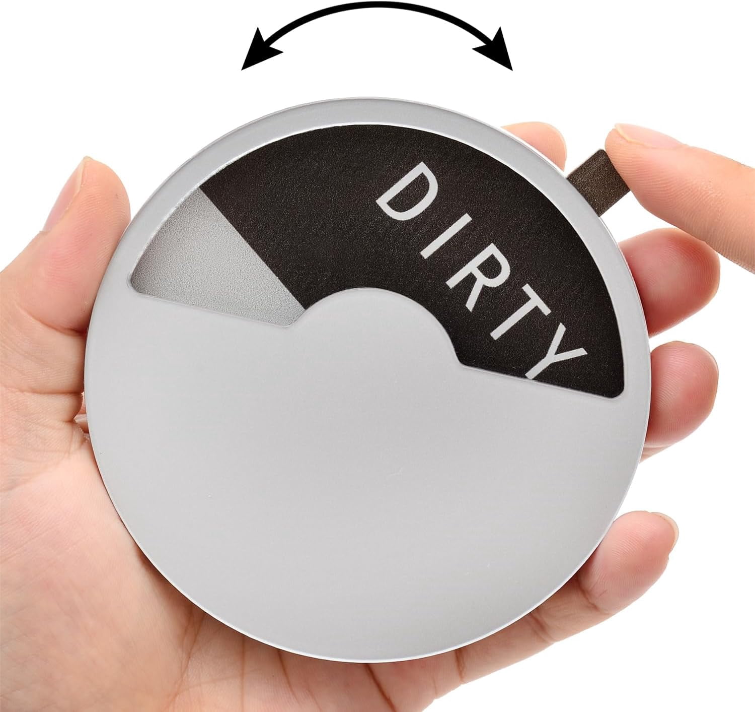 Dishwasher Magnet, Clean Dirty Dishwasher Sign Magnetic, Tells Whether Dishes are Clean or Dirty, 3.5", Silver